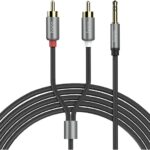 Cable dual RCA to 3.5mm “Hoco UPA10” audio plated plugs