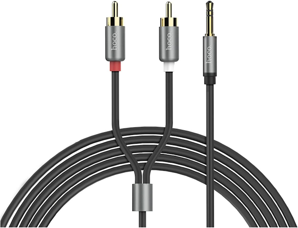 51d46lVDaL._AC_SL1280_-1.jpg Cable dual RCA to 3.5mm “Hoco UPA10” audio plated plugs - imagine 1