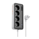 HOCO AC21 Sunlight 4-bit(1C3A) desktop socket(EU/GER)(L=3M)