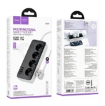 HOCO AC21 Sunlight 4-bit(1C3A) desktop socket(EU/GER)(L=1.5M) - imagine 2