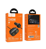 HOCO Z59 Rank 48W dual port PD30W+QC3.0 dual cigarette lighter slot car charger - imagine 2