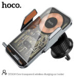 HOCO DCA34 Core transparent wireless charging car holder - imagine 2