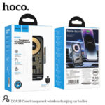 HOCO DCA34 Core transparent wireless charging car holder - imagine 4