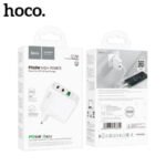 HOCO C115A Header PD65W  GaN three-port(2C1A) charger(EU) - imagine 3