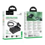 Hoco Z64 Anshun 240W digital display 3-in-1 cigarette lighter(2C2A) car charger - imagine 2