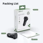 AceFast B2 72W dual USB-C metal car charger,black