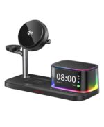 XO CX045 Smart TEC Semiconductor Cooling Qi 2.2 25W 5-in-1 Desktop Clock Stand Wireless Charger