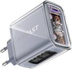 AceFast A45 Sparkling series PD65W GaN (2*USB-C+USB-A) charger,mica gray (EU) - imagine 4