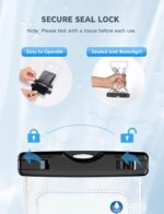 XO KT02 cell phone PVC waterproof bag double hanging buckle clip inflatable models + lanyard (for phones up to 7 inch) - imagine 5