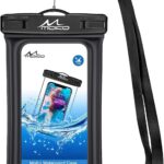 XO KT03 cell phone PVC waterproof bag single-sided window three zipper inflatable floating models + lanyard (for phones up to 7 inch)