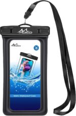 XO KT03 cell phone PVC waterproof bag single-sided window three zipper inflatable floating models + lanyard (for phones up to 7 inch)