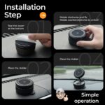 XO C196 Folding Storage Vacuum Suction Cup Locking Magnetic Mounting Bracket (with magnetic ring) - imagine 2