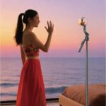 XO SS28 AI Intelligent Face Tracking Balance Steady Shot Live Stands Jumping Pole Selfie Stick
