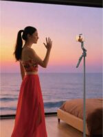 XO SS28 AI Intelligent Face Tracking Balance Steady Shot Live Stands Jumping Pole Selfie Stick