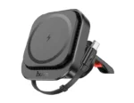 HOCO HW23 Might retractable magnetic wireless fast charging car holder(air outlet) - imagine 2