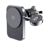 AceFast D18 in-car 2-in-1 magnetic wireless charging holder,black - imagine 3