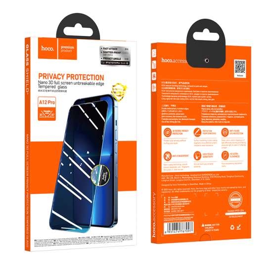 6931474733689_Hoco-A12P-14-550x550-1.jpg HOCO Nano 3D full screen edges protection tempered glass for iPhone(A12 Plus) - imagine 1