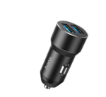 HOCO DZ17 Powerful dual port car charger with lights - imagine 2