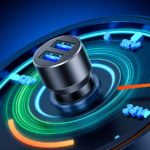 HOCO DZ17 Powerful dual port car charger with lights