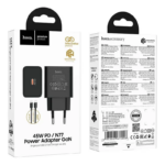 Hoco N77 Star single port PD45W charger(EU) +set — изображение 4