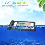 XO KT03 cell phone PVC waterproof bag single-sided window three zipper inflatable floating models + lanyard (for phones up to 7 inch) - imagine 2