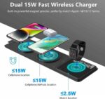 HOCO CQ4 Unique 3-in-1 folding magnetic wireless fast charger - imagine 2