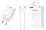 XO L145 20W USB-C+L Port Bi-directional Reverse Charger Fast Charger +set cable