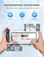 XO KT02 cell phone PVC waterproof bag double hanging buckle clip inflatable models + lanyard (for phones up to 7 inch) - imagine 3