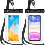 XO KT02 cell phone PVC waterproof bag double hanging buckle clip inflatable models + lanyard (for phones up to 7 inch)
