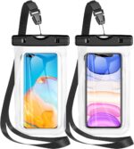 XO KT02 cell phone PVC waterproof bag double hanging buckle clip inflatable models + lanyard (for phones up to 7 inch)