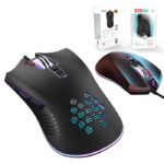 XO-M3 Wolf Warriors RGB Game Wired Mouse - imagine 3