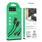 HOCO UPA29 dual RCA red and white double lotus audio cable - imagine 4