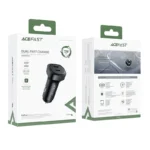 AceFast B2 72W dual USB-C metal car charger,black - imagine 4