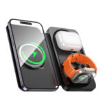 HOCO CQ13 Triumph 3-in-1 travel folding wireless fast charger - imagine 2