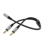 HOCO UPA21 2-in-1 3.5 headset audio adapter cable(female to 2*male) — изображение 2