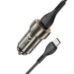 Hoco Z46 Blue shield single port QC3.0 car charger set(Type-C)