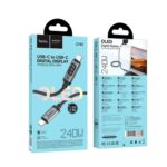 Hoco U148 Lord 240W digital display charging data cable C to C(Type-c to Type-c) - imagine 2