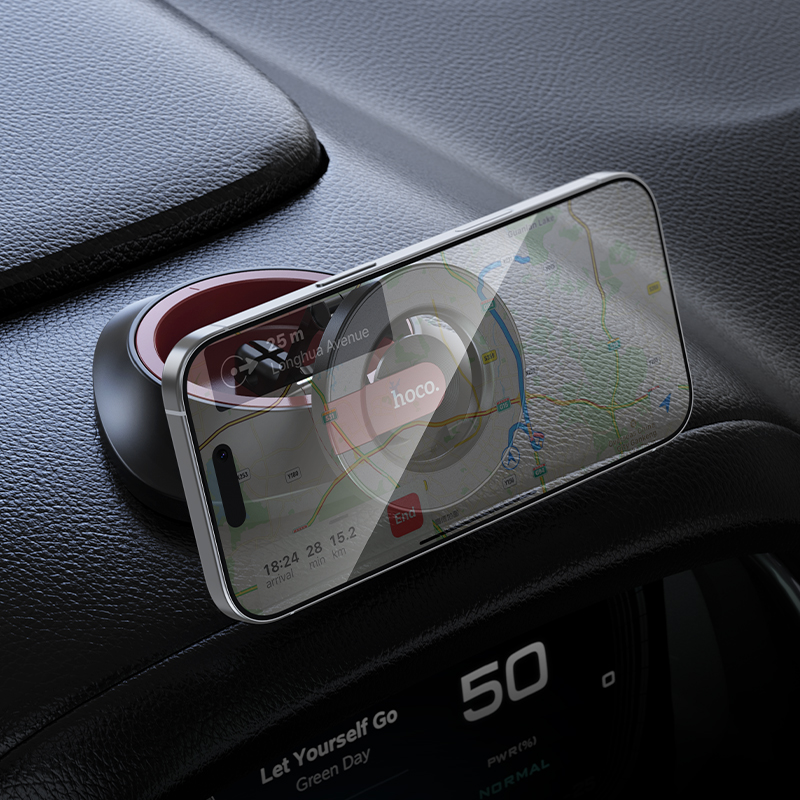 H0affd4fc77a1492299f14df48bd0f44e1-2.jpg Hoco H90 Tower folding ring magnetic car holder(dashboard) - imagine 1
