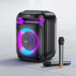 HOCO HA13 Ramon outdoor bluetooth speaker with two wireless microphones - imagine 2