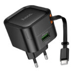 Hoco C154A Changer PD20W+QC3.0 charger with telescopic cable(EU) - imagine 2