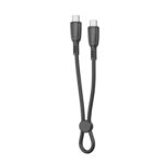 XO NB-Q248B Suluo Series Portable Silicone Type-c to Type-C 60W Data Cable L=25cm Strip Cable - imagine 2