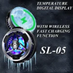 XO SL05 Magnetic suction heat sink with universal clip, temperature display, and wireless charging function - imagine 4