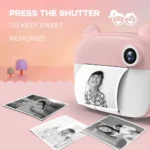 XO XJ04 front and rear dual camera children’s printing camera (Free 3 Rolls of Thermal Paper)