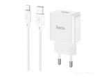 HOCO C106A Leisure single port charger(EU)+ set cable - imagine 3