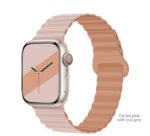 HOCO WA22 Flexible series two-section classic buckle magnetic silicone strap for iWatch(38/40/41/42/44/45/49mm) - imagine 2