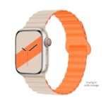 HOCO WA22 Flexible series two-section classic buckle magnetic silicone strap for iWatch(38/40/41/42/44/45/49mm) - imagine 3