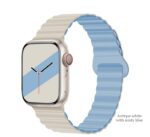 HOCO WA22 Flexible series two-section classic buckle magnetic silicone strap for iWatch(38/40/41/42/44/45/49mm) - imagine 4
