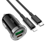 Hoco Z44 Leading PD20W+QC3.0 car charger set(Type-C to Lightning)