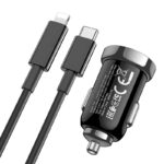 Hoco Z44 Leading PD20W+QC3.0 car charger set(Type-C to Lightning) — изображение 4