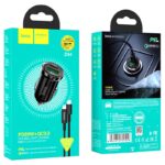 Hoco Z44 Leading PD20W+QC3.0 car charger set(Type-C to Lightning) — изображение 6